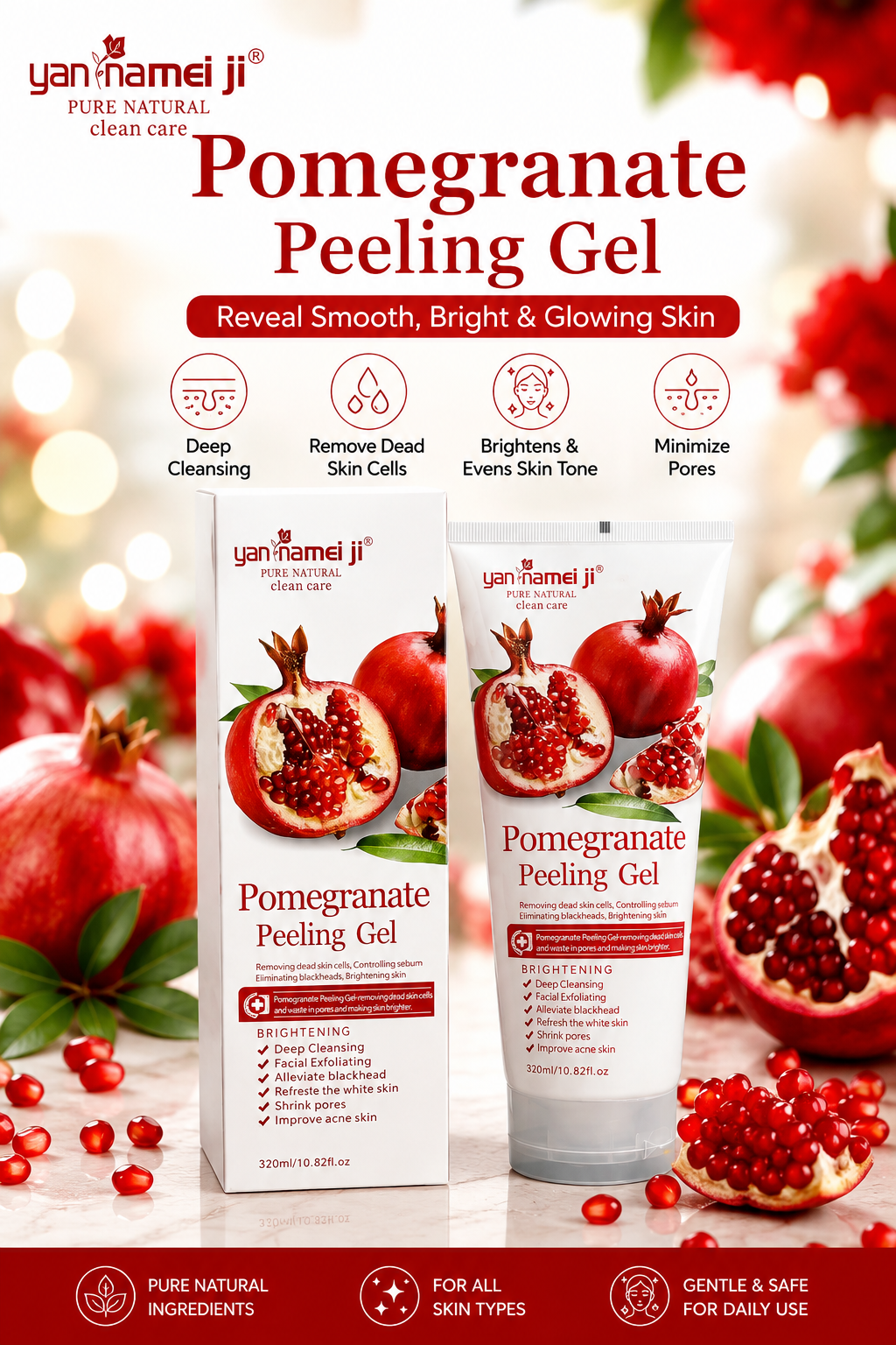 Pomegranate Peeling Gel bikrampurbeautyship 🍎 Pomegranate Peeling Gel - Image 1
